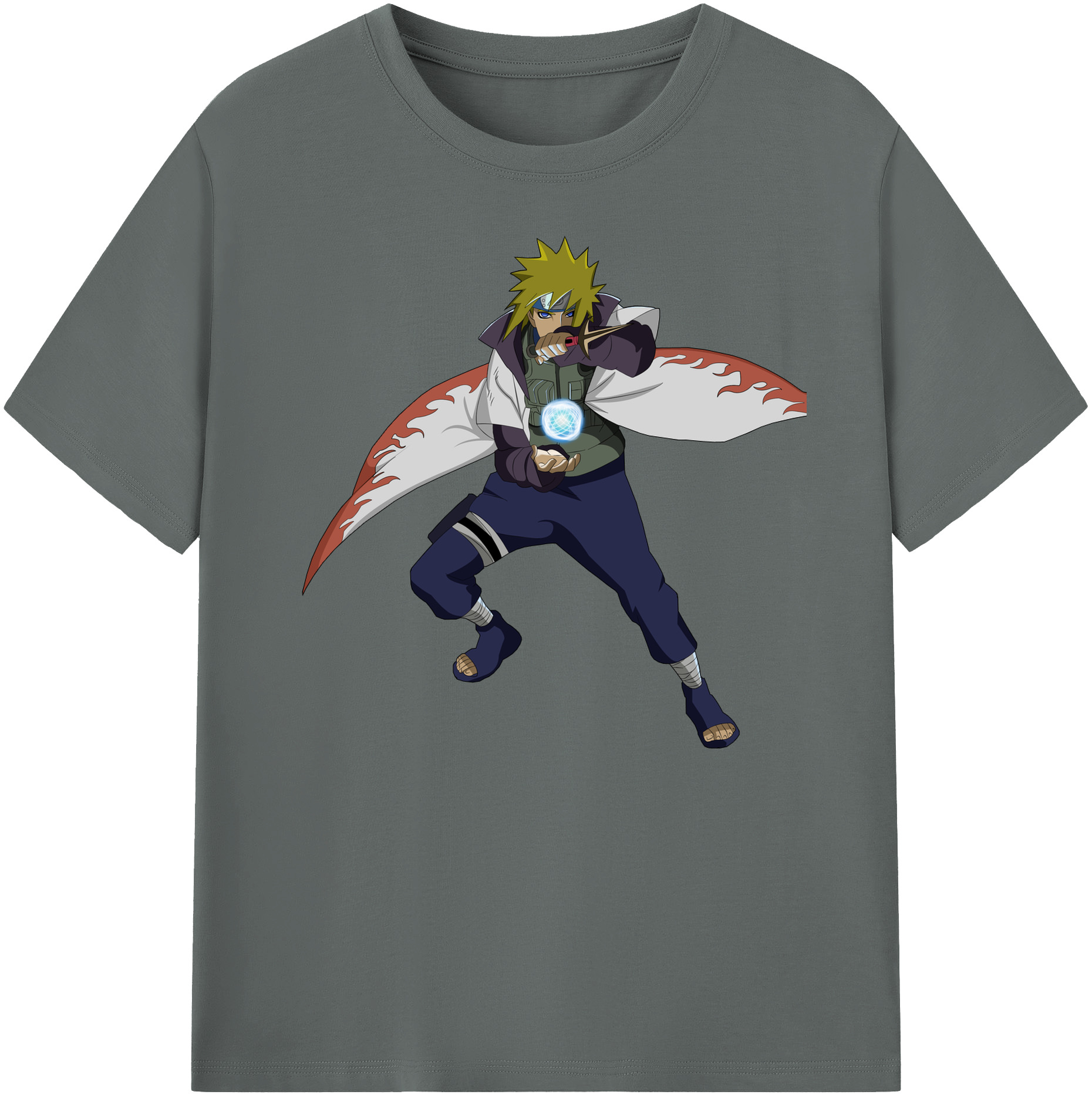 （画像用） NARUTO -ナルト- 波風 ミナト Namikaze Minato 綿100％ メンズ半袖Tシャツ｜肌触りやわらか＆通気性